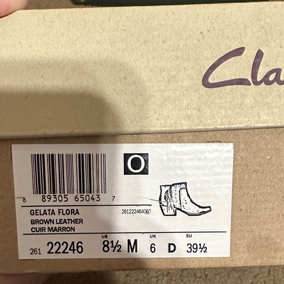 Clarks Artisan Fringe Brown Ankle Booties gelata flora - Picture 4 of 4